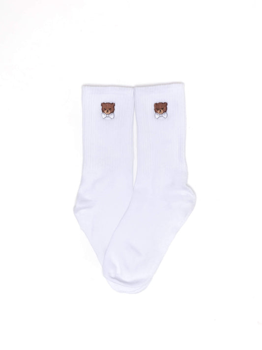 Ra Javar Clothing - Embroidered Bear Socks - 
Cotton/Polyester/Spandex
premium USA -made
Cushioned sole
Machine wash
One Size Fits All
 - rajavarclothing
